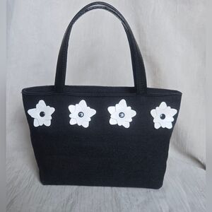 Ceeklein Mini Tote Bag with Floral Accents